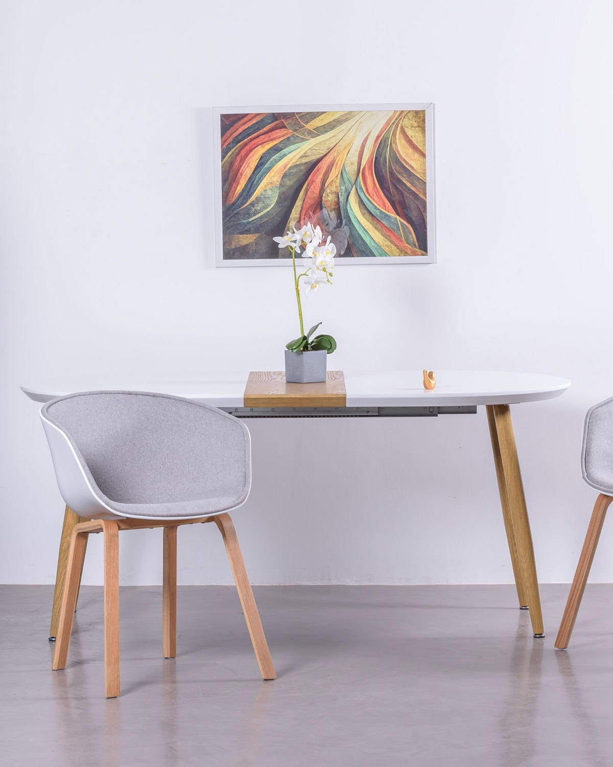 ESSTISCH Ausziehbar Oval Weiß 90/140/75 cm - Weiß, Holz (90/140/75cm) - Nest Dream
