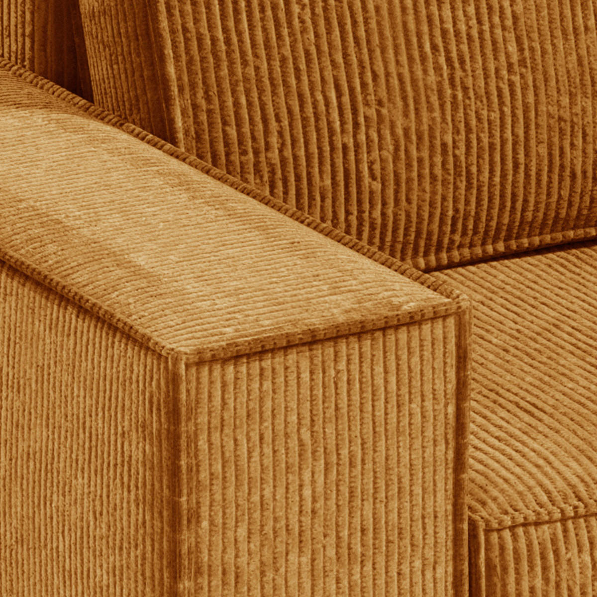 ECKSOFA Isaac 3 Sitzplätze Gelb - Gelb, Holz (257/148cm) - Petits-meubles