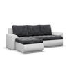 ECKSOFA LINKS MIT SCHLAFFUNKTION FORESTA, Schwarz + Grau - Schwarz/Grau, Textil (230/159cm) - Mebligo