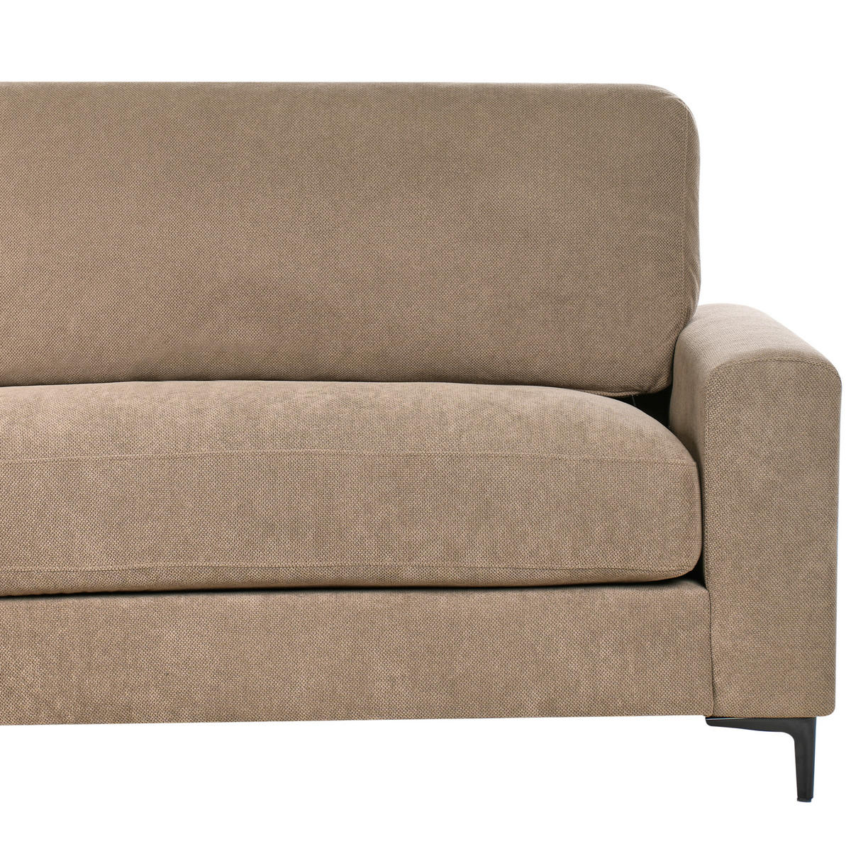 ROHOVÁ POHOVKA 3-místná Látka Hnědá pravostranná Maloy - hnědá, textil (272/189cm) - Beliani