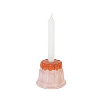 KERZENHALTER Blond Birthday - Rosa Pudding in Bunt - 9cm - Multicolor, Keramik (12/9/8cm) - Blond Amsterdam