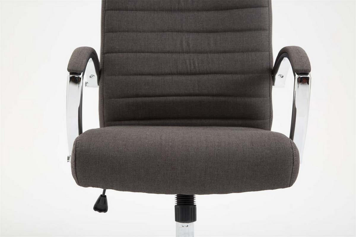 BÜROSTUHL Vallon, Stoff Dunkelgrau - Dunkelgrau, Textil/Metall (60/118/68cm) - TPFLiving
