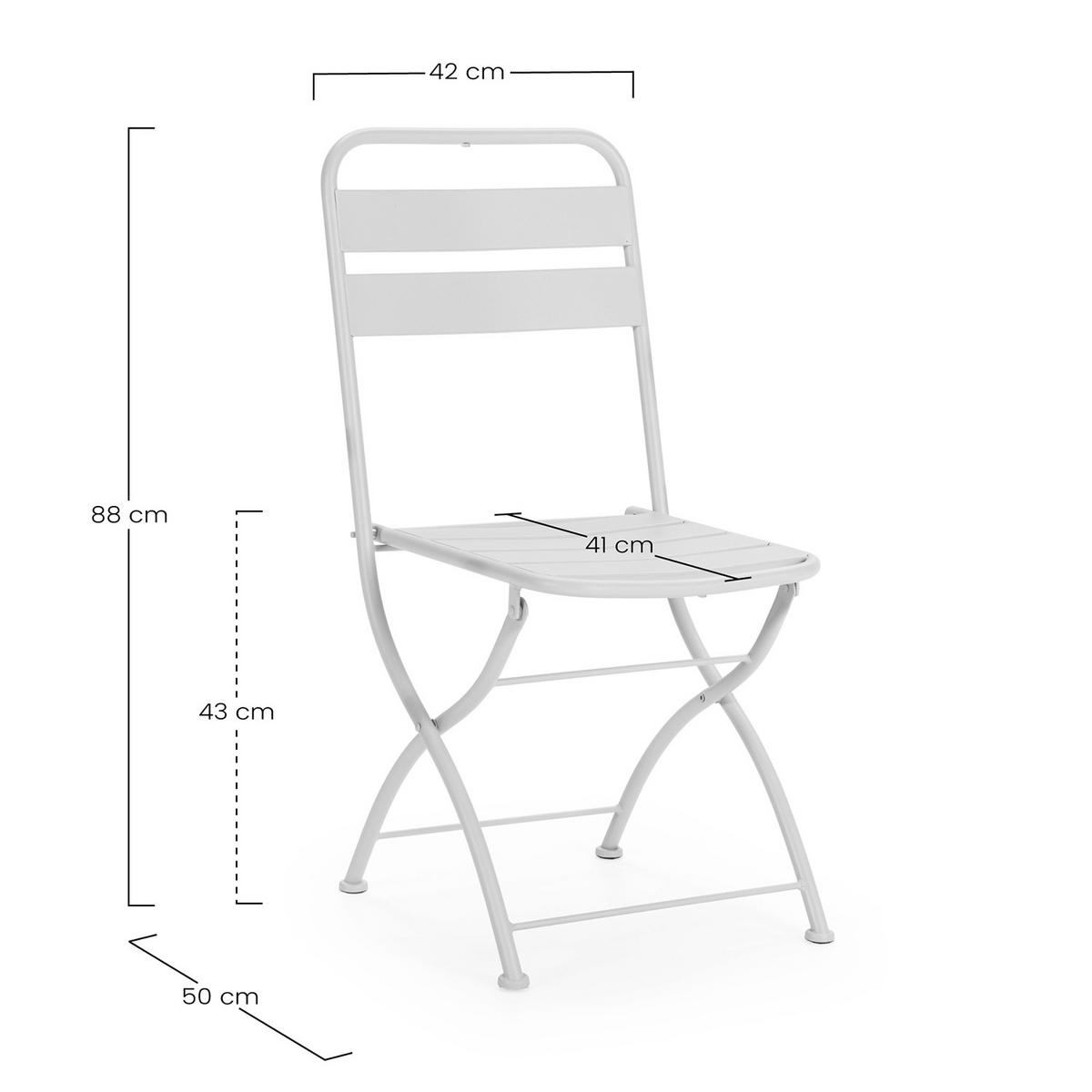 GARTENKLAPPSTUHL-SET Perla Metall - Grün, Metall (42/88/50cm) - VS Venta-stock