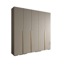 DREHTÜRENSCHRANK 236.7/250/47 5-türig - Kaschmir/Goldfarben, Holz/Metall (250/236.7/47cm) - MÖBEL KRYSPOL