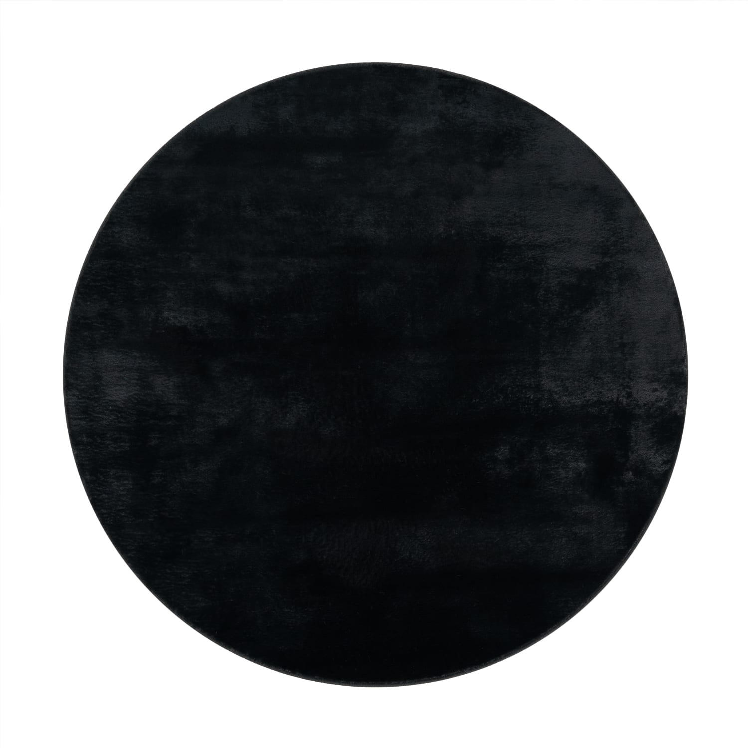 HOCHFLORTEPPICH 80/80 cm Soft 380 - Schwarz, Kunststoff (80/80cm) - Paco Home