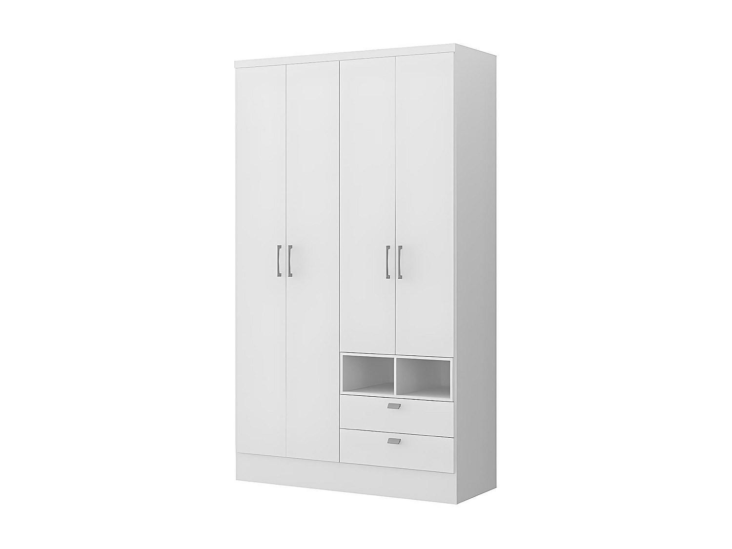 Vente-Unique Kleiderschrank Weiß 120x206x46 cm