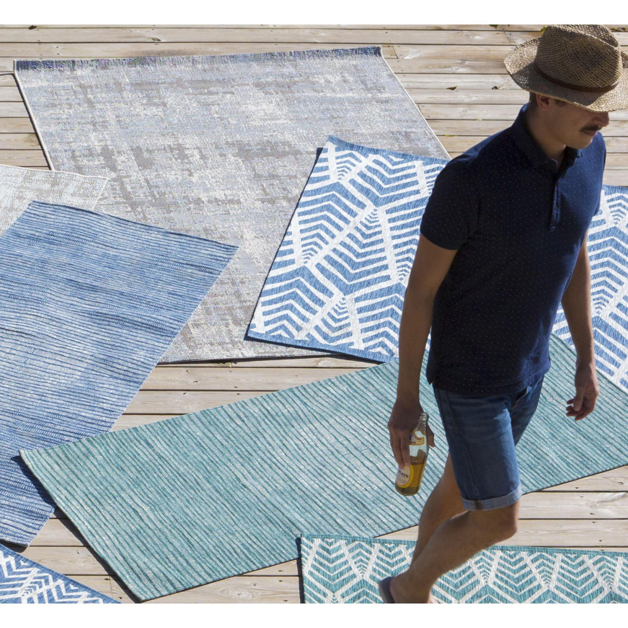 OUTDOOR-TEPPICH Catania 2 grau 60 x 110 cm - Grau, Textil (60/110cm) - Vivaraise