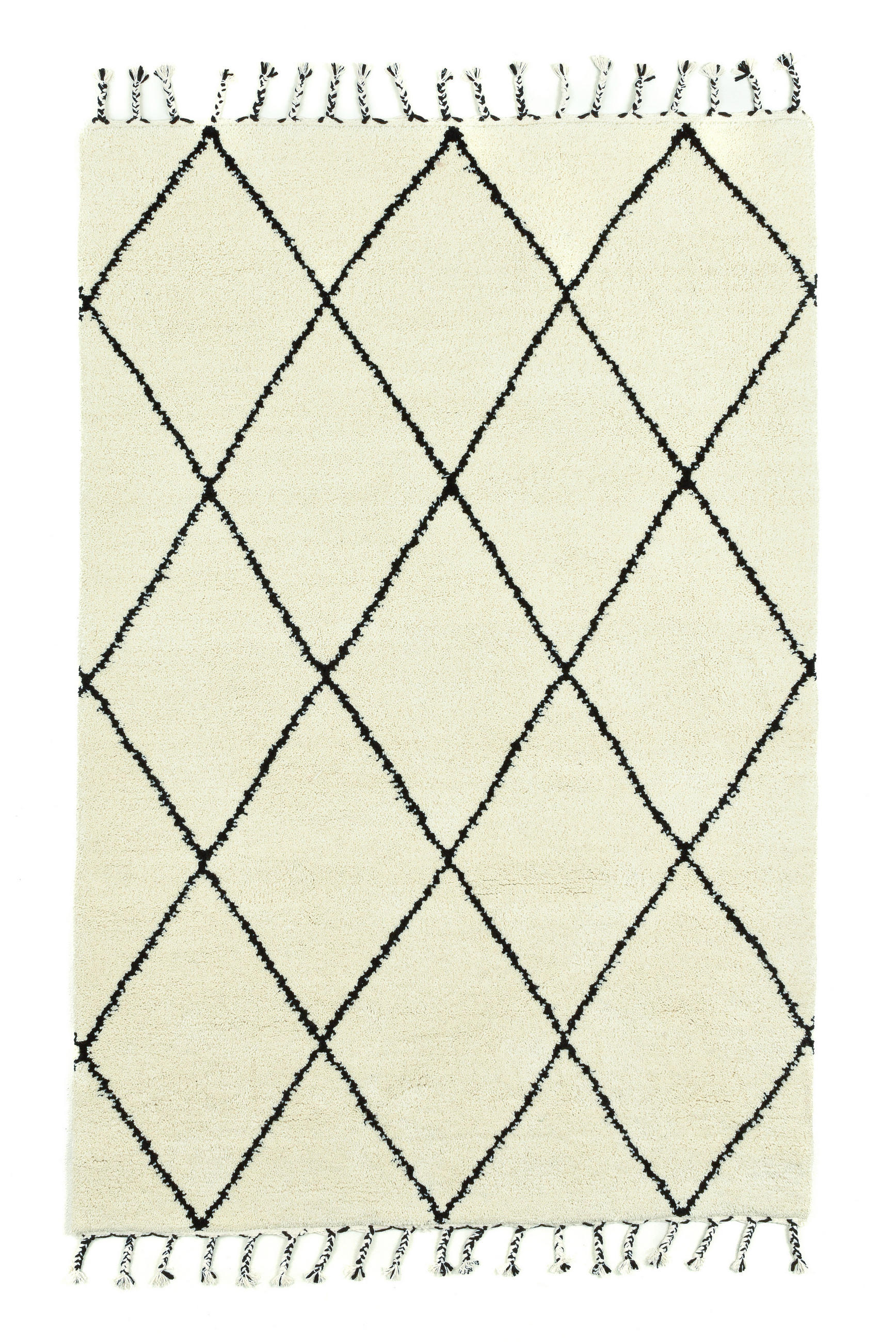 BERBERTEPPICH Marmoucha 170x240 cm - Schwarz, Textil (170/240cm) - THEKO