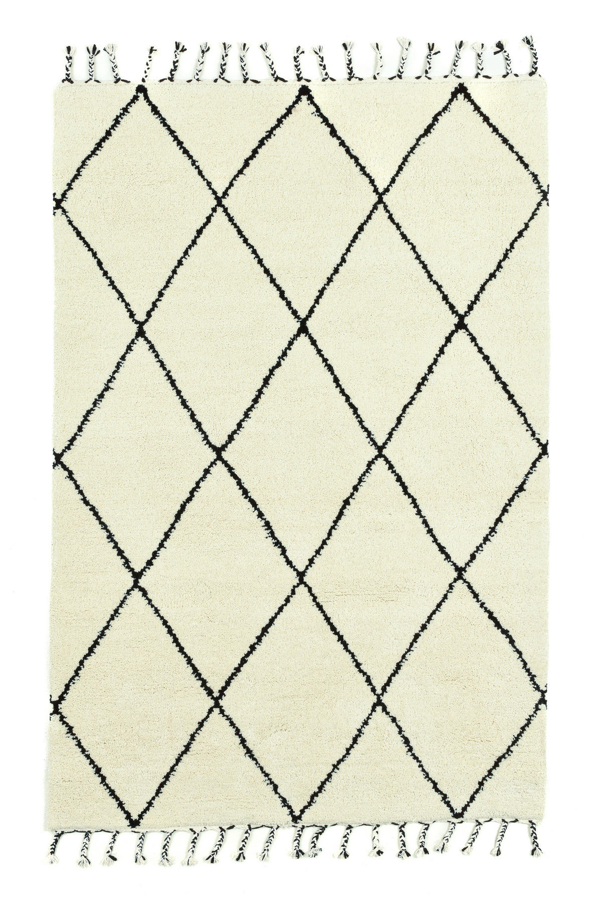 BERBERTEPPICH Marmoucha 170x240 cm - Schwarz, Textil (170/240cm) - THEKO