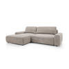 ECKSOFA Cordina Beige, mit Schlaffunktion und Bettzeugbehälter, linke seite - Beige, Holzwerkstoff (264/162cm) - Bettso