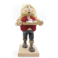 RAUCHFIGUR Wichtel Kellnerin 32 cm - Multicolor, Holz (15/29/0.1cm)