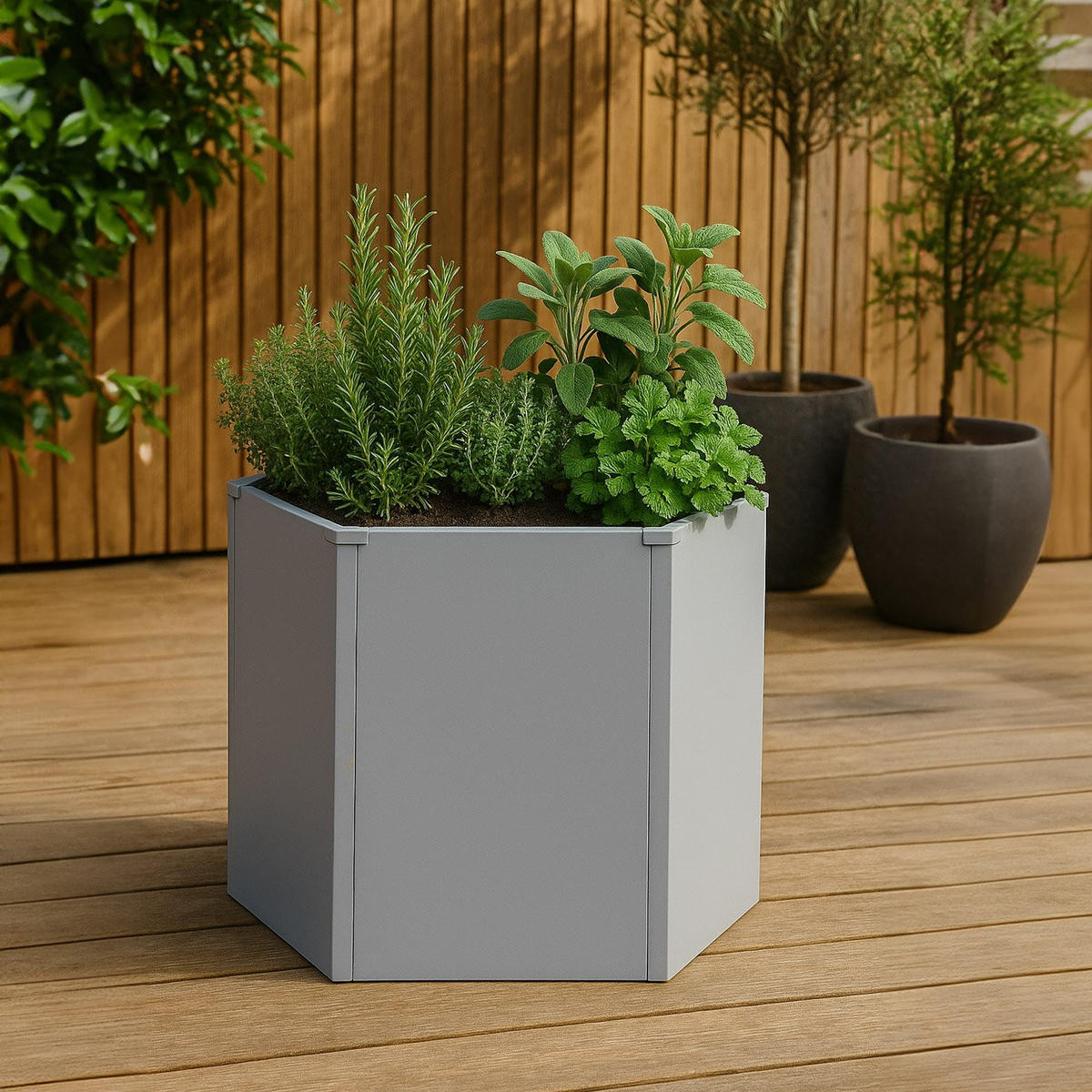 HOCHBEET Grau - Grau, Metall (100/77/88cm) - MCW