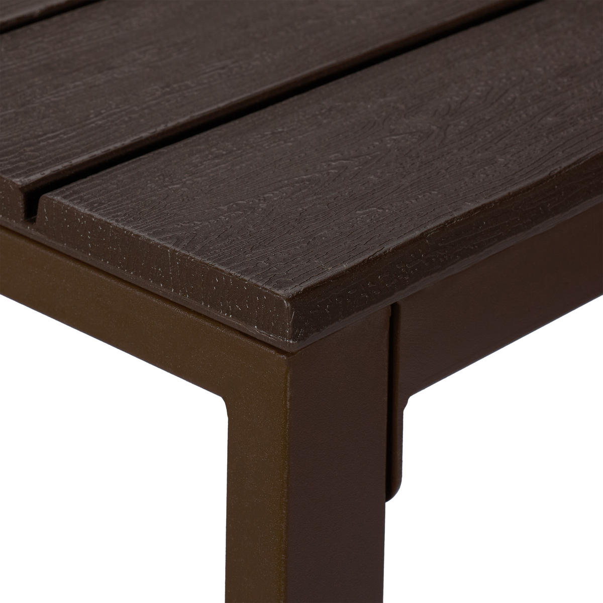 BALKON-BEISTELLTISCH - Braun, Kunststoff/Metall (48/52/39cm) - Relaxdays
