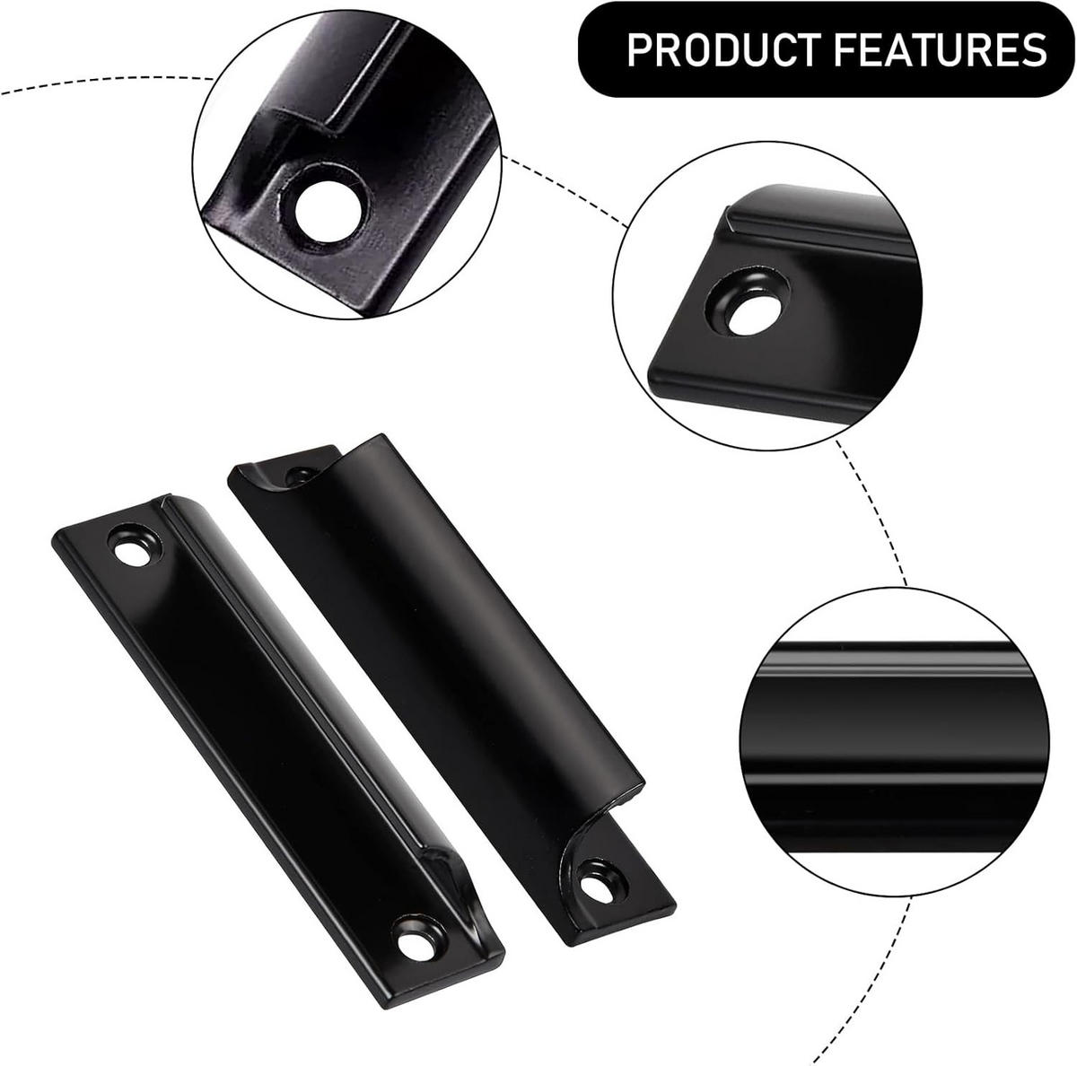 MÖBELGRIFF Schwarz 2er-Set 90 mm - Schwarz, Metall (2/2/9cm)