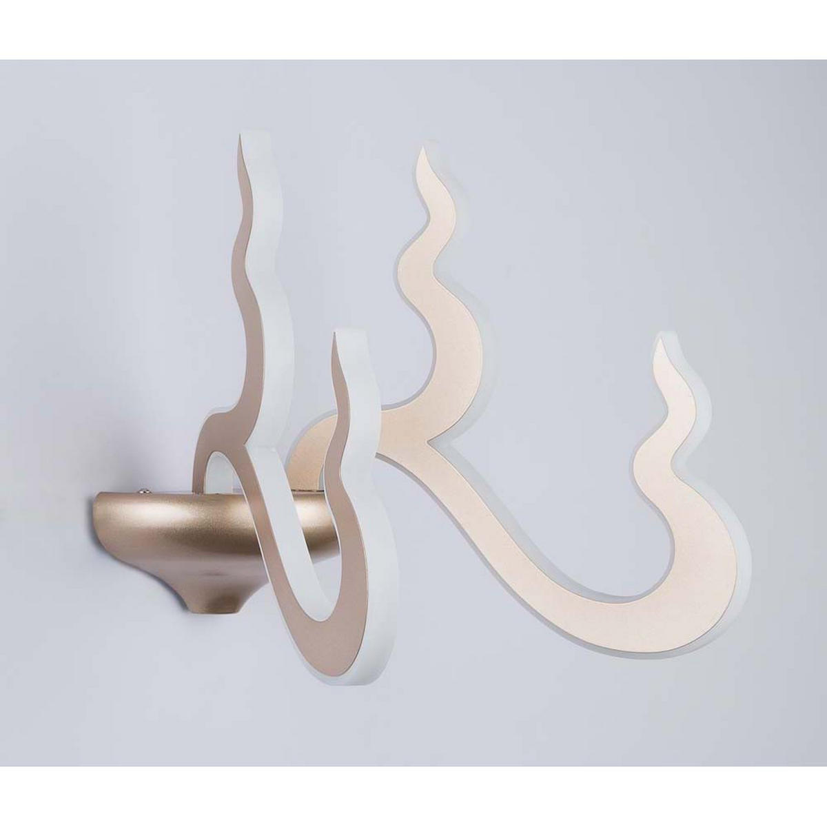 LED WANDLEUCHTE MICHI champagner opal - Beige, Metall (27/29/26.5cm) - Globo Lighting