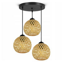 PENDELLEUCHTE BOHO - Beige/Schwarz, Holz/Metall (34/34/100cm) - kiki design