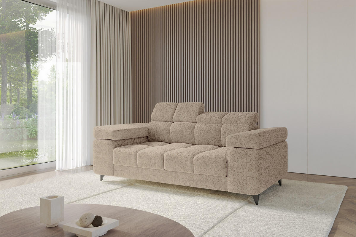 SOFA 2-Sitzer LORD-S1 194x97x90 cm Braun Chenille - Braun, Holzwerkstoff/Textil (194/90/97cm) - ALTDECOR