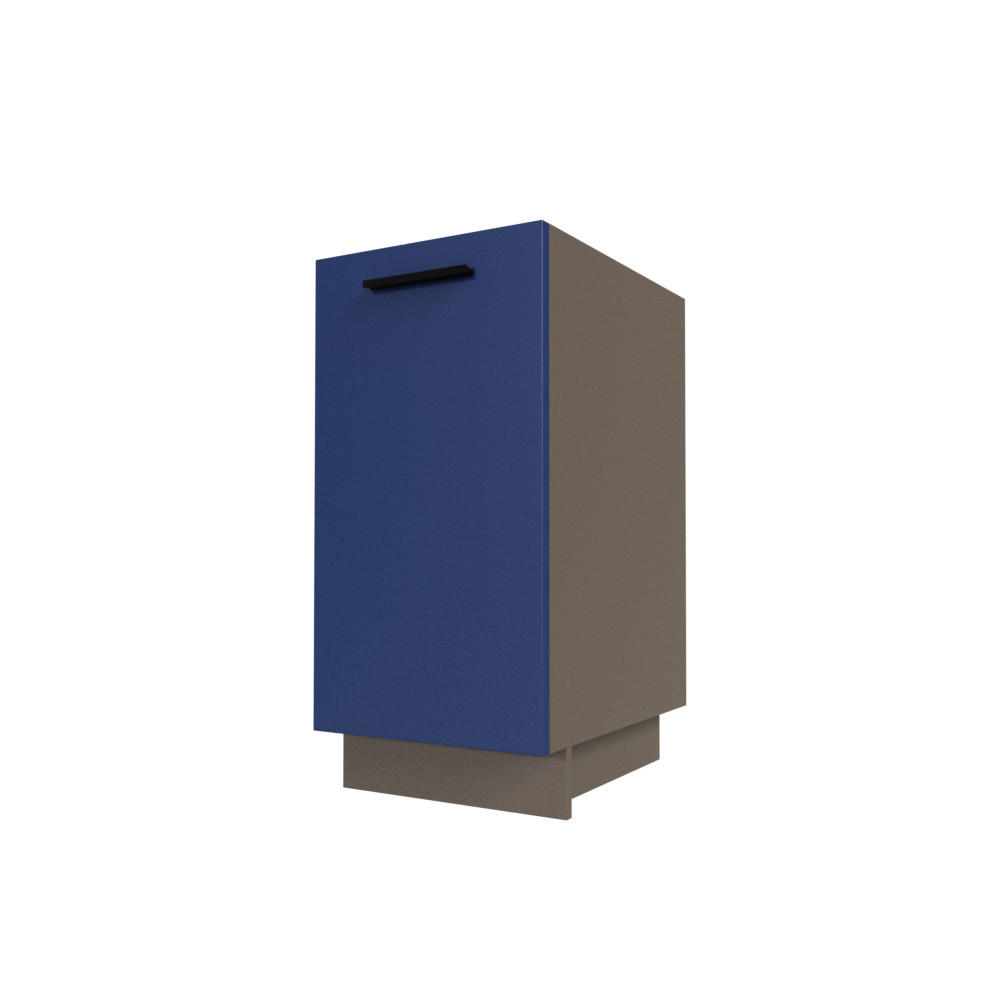 Feldmann-Wohnen Küchenunterschrank Blau, Dunkelgrau 40x82x50 cm