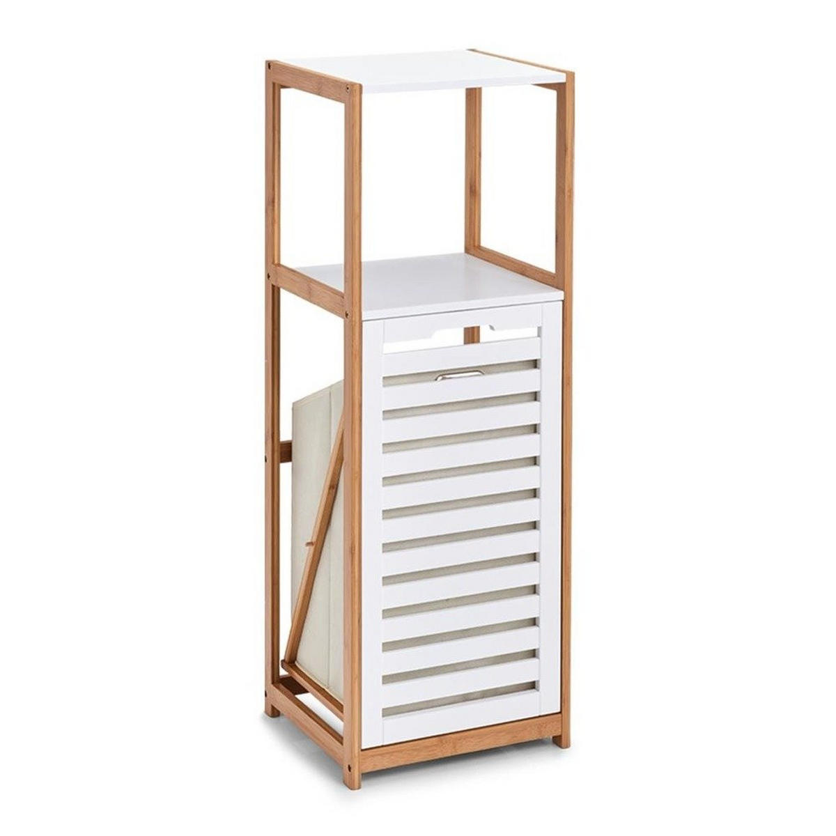 BADEZIMMERREGAL 36/98/33 cm - Weiß, Naturmaterialien (36/98/33cm) - ZELLER