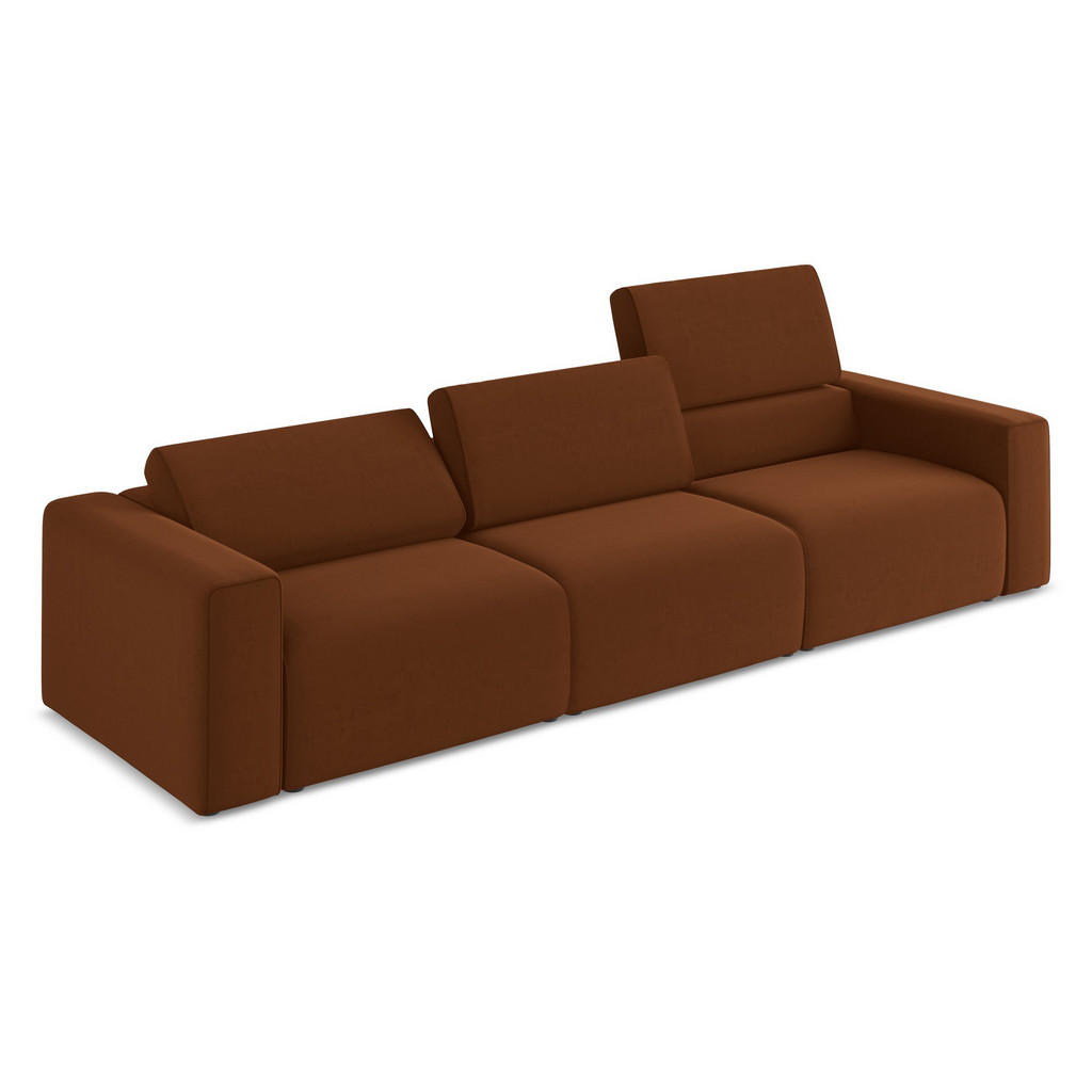 Thumbnail - Makamii 4-Sitzer-Sofa, Terra cotta, Textil, Füllung: Schaumstoff, 314x80x103 cm, Made in EU, Wohnzimmer, Sofas & Couches...