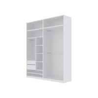 KLEIDERSCHRANK TRES C/B Weiß 190/206/51 cm - Weiß, Holzwerkstoff (190/206/51cm) - Marmex Möbel