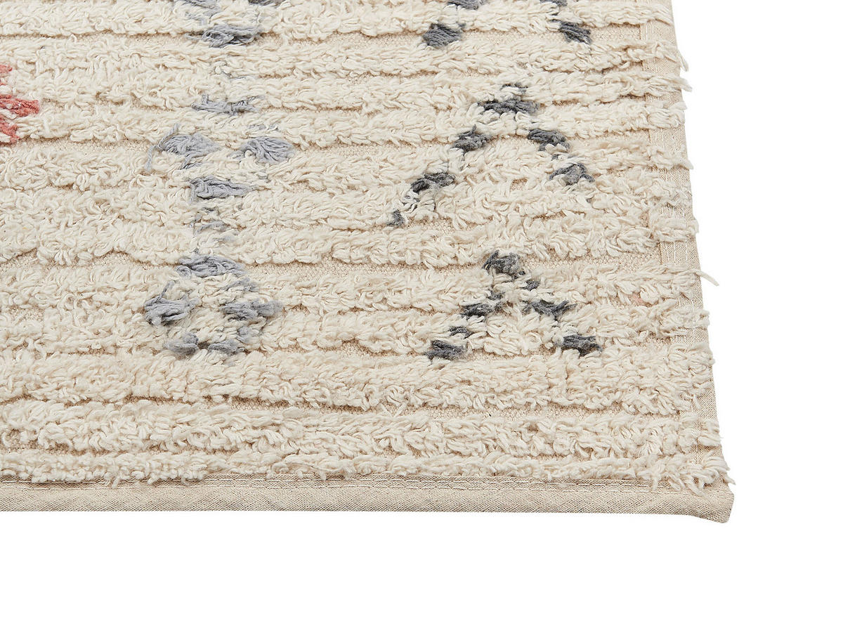 KURZFLOR-TEPPICH Dispur 230/160 cm - Beige, Textil (160/230cm) - Beliani