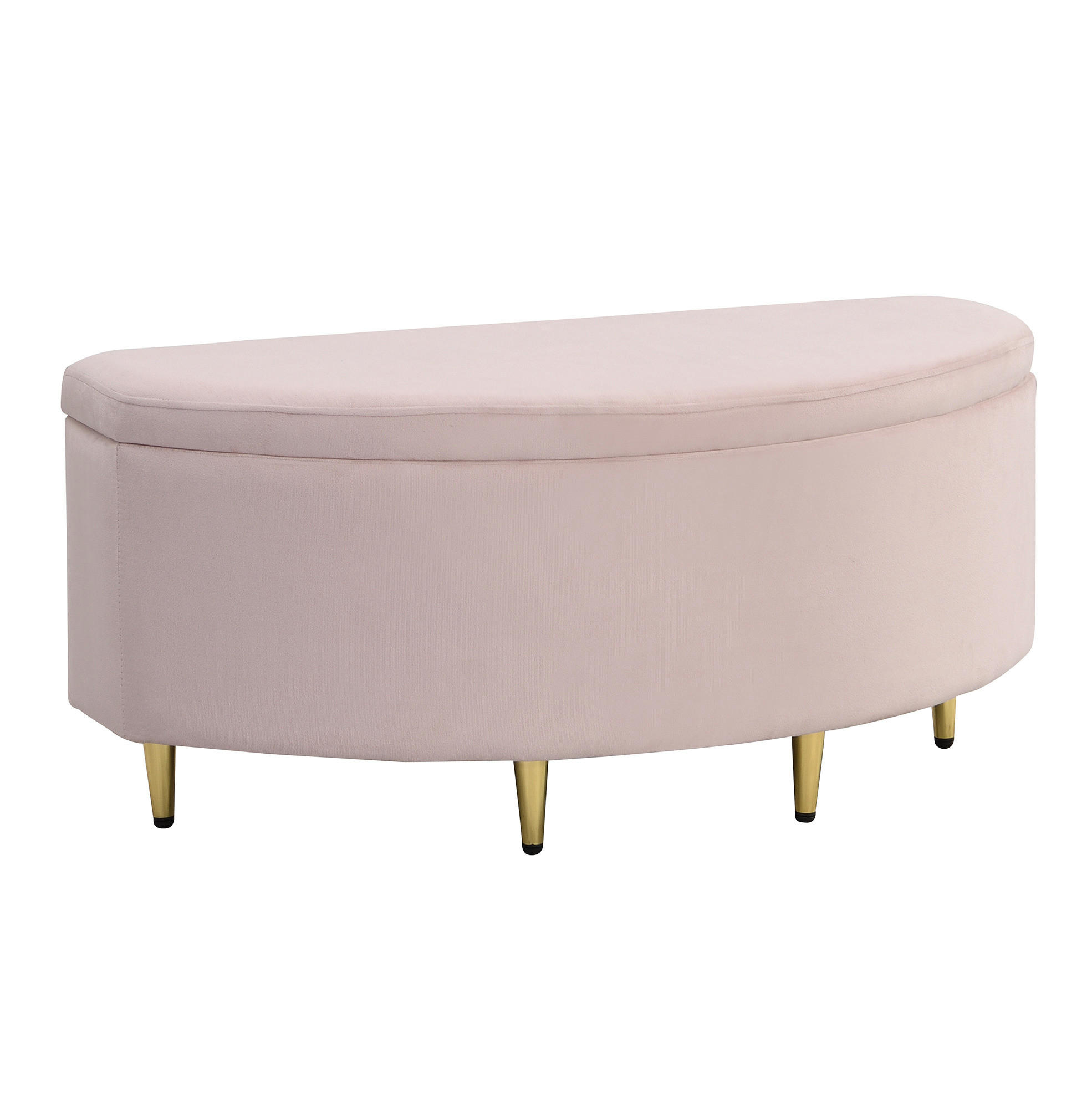 POLSTERBANK 90/40/42 cm mit Stauraum und Samtbezug, Rosa - Rosa, Textil - Redom