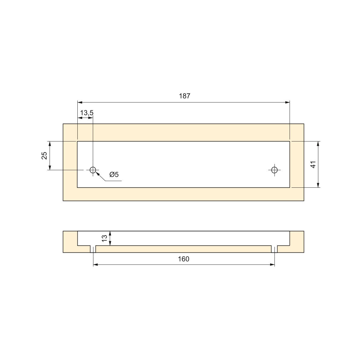 MÖBELGRIFFE Bologna, L190mm, 160mm Achsenabstand, Aluminium, matt eloxiert 20er-set - Dunkelgrau, Metall (4.5/2/19cm) - EMUCA