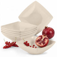TELLERSET EPIRI Suppenteller 6 Personen 6-tlg - Beige, Keramik (17cm) - KONSIMO®