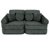 KINDERSOFA, Pocket Basic, Churros, Waldgrün - Dunkelgrün, Textil (120/25/60cm) - MeowBaby