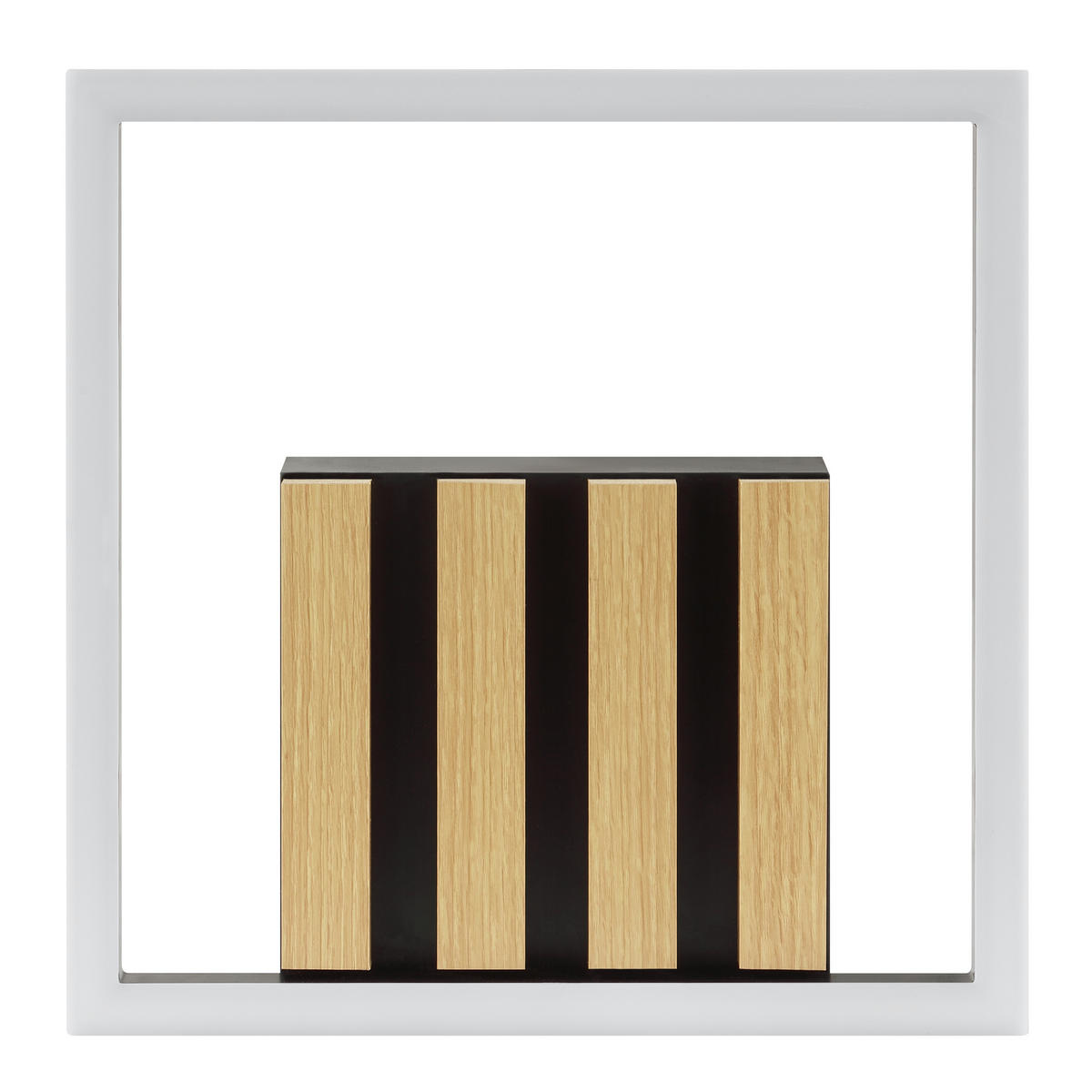 LED DECKENLEUCHTE Calma Schwarz/Holz 27,5/27,5/4,7 cm - Multicolor, Holz (27.5/27.5/4.7cm) - Brilliant