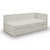 JUGENDBETT Caprili Creme ausziehbar für 2 Personen - Creme/Schwarz, Holz/Textil (82/189cm) - Selsey