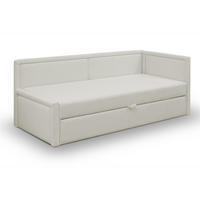 JUGENDBETT Caprili Creme ausziehbar für 2 Personen - Creme/Schwarz, Holz/Textil (82/189cm) - Selsey