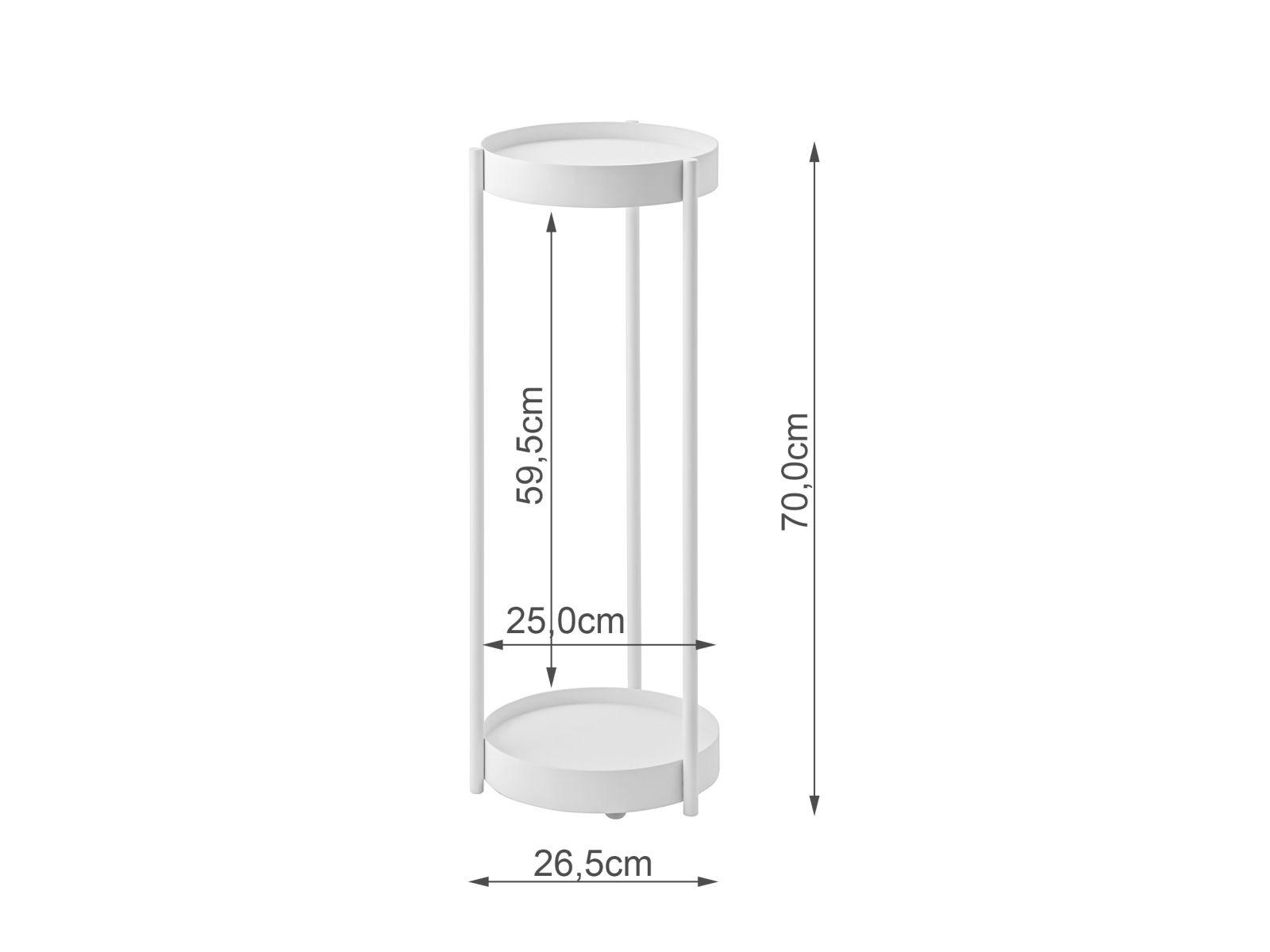 PFLANZEN-STÄNDER Tower weiß 26/70/26 cm - Weiß, Metall (26/70/26cm) - Yamazaki