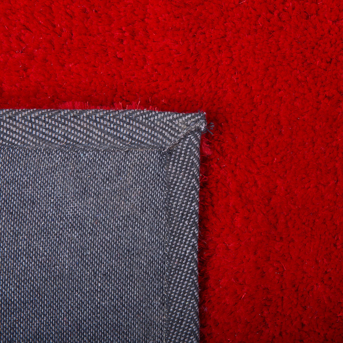 SHAGGY-TEPPICH Demre 200/200 cm - Rot, Kunststoff (200/200cm) - Beliani