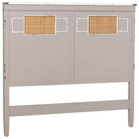 BETTKOPFTEIL 150x6x130 cm - Grau, Holz (150/6cm) - Wanderlust