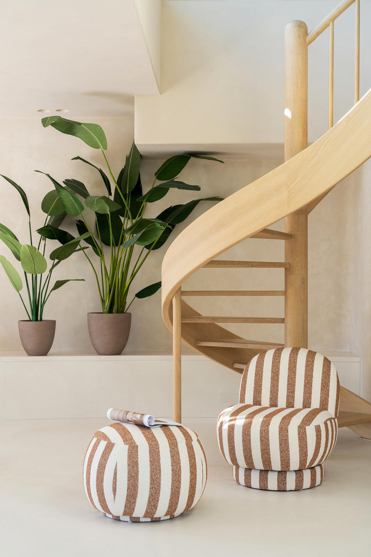 BLUMENTOPF RUND Braun - Mokka, Keramik (36/34cm) - J-Line