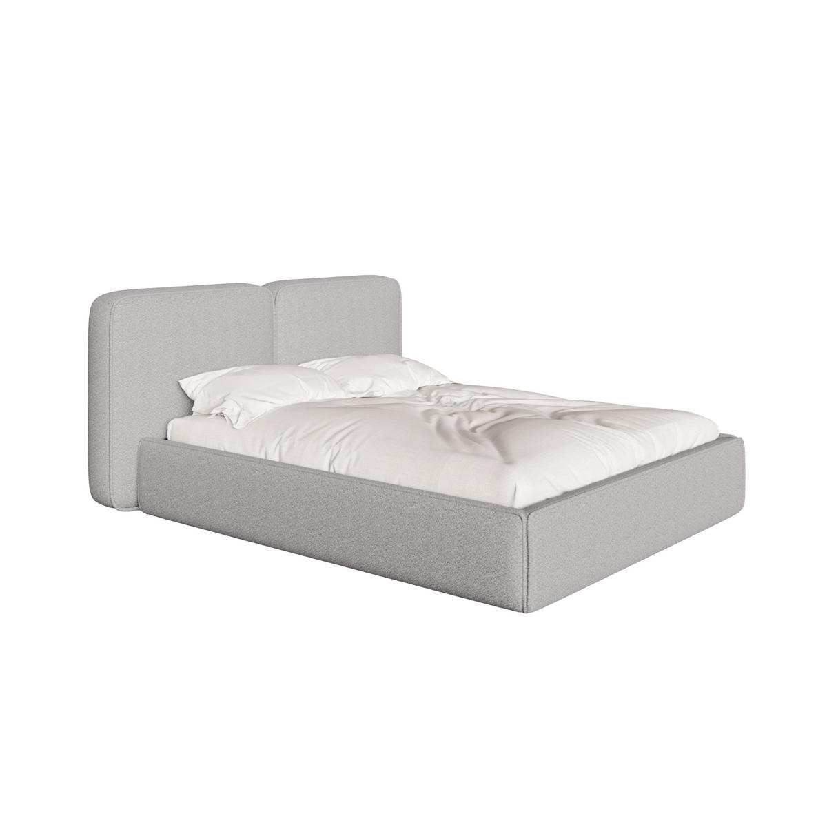 POLSTERBETT Lauga 180x200 cm, Grau - Grau, Textil (180/200cm) - Fedve