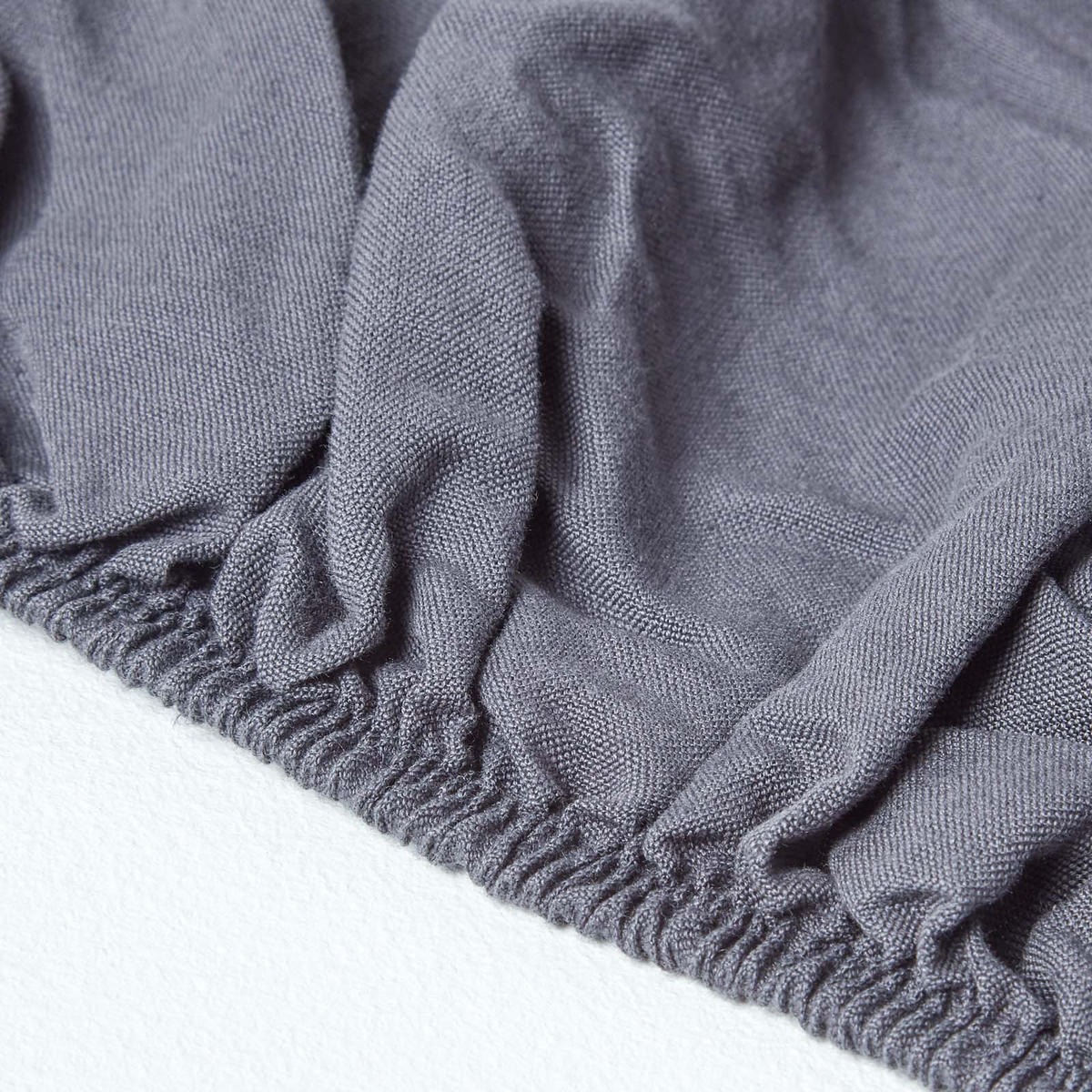 LEINEN-SPANNBETTLAKEN extra hoch, 60% Leinen & 40% Baumwolle - Dunkelgrau, Textil (90/190cm) - Homescapes