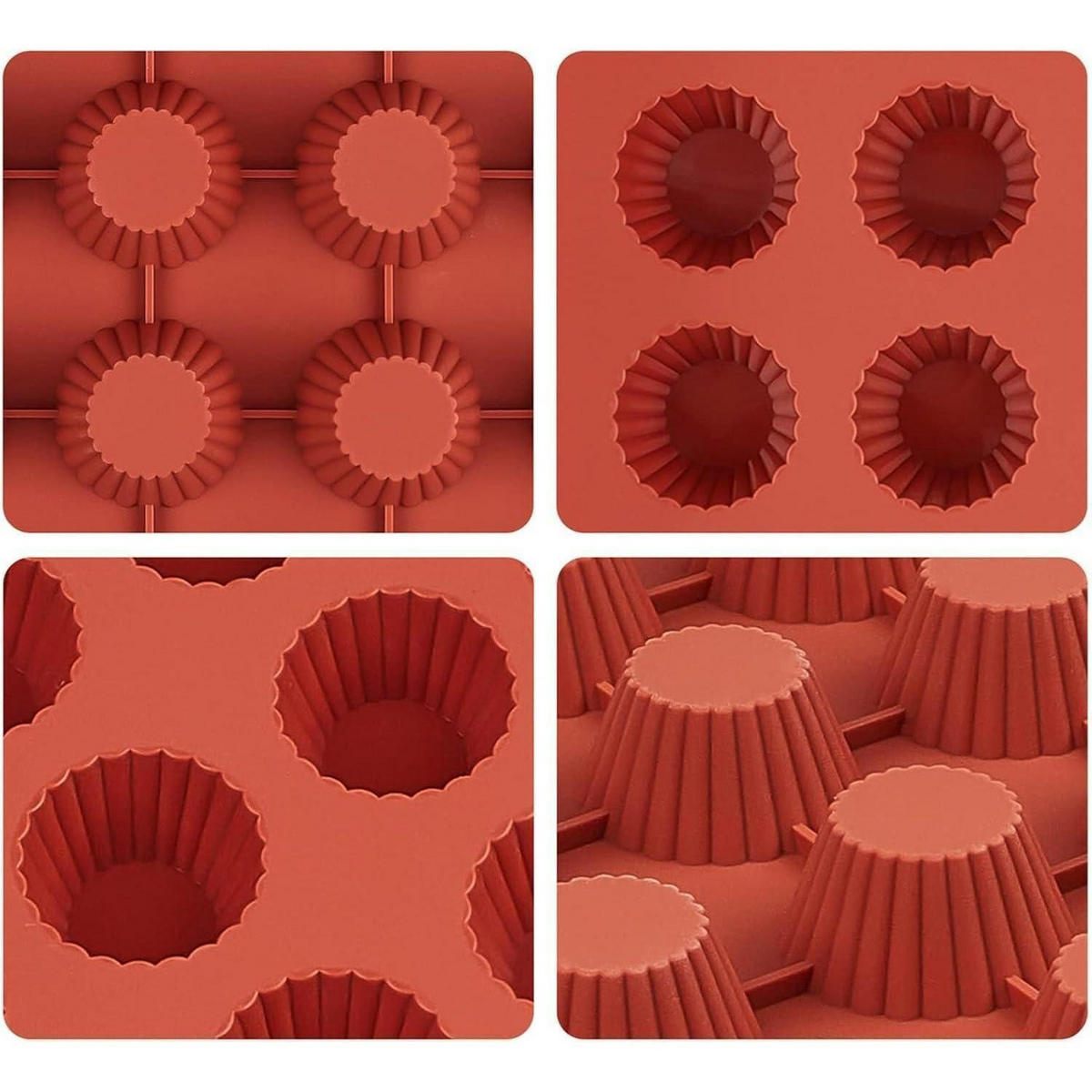 MUFFINBACKFORM Silikon 30 Mulden - Rot, Kunststoff (24/1.5/28cm)
