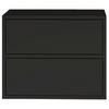 NACHTTISCH hängend Framme Schwarz mit 2 Schubladen, 50 cm - Schwarz, Holzwerkstoff (50/40/36cm) - Selsey