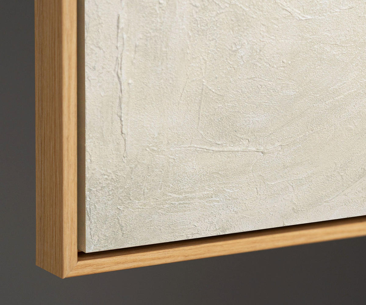GEMÄLDE Spuren des Regens Schattenfugenrahmen Eichefarben 120x80 cm - Eichefarben, Holz (120/80cm) - YS-art gallery