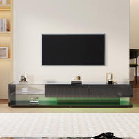 TV-LOWBOARD Hochglanz LED modern - Schwarz, Holzwerkstoff (170/38/36cm) - Fortuna Lai