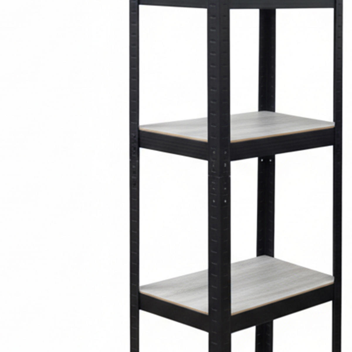 REGAL sivo-crni 5 polica 180x40x40 cm - višebojno, drvni materijal/metal (40/180/40cm) - Relaxdays