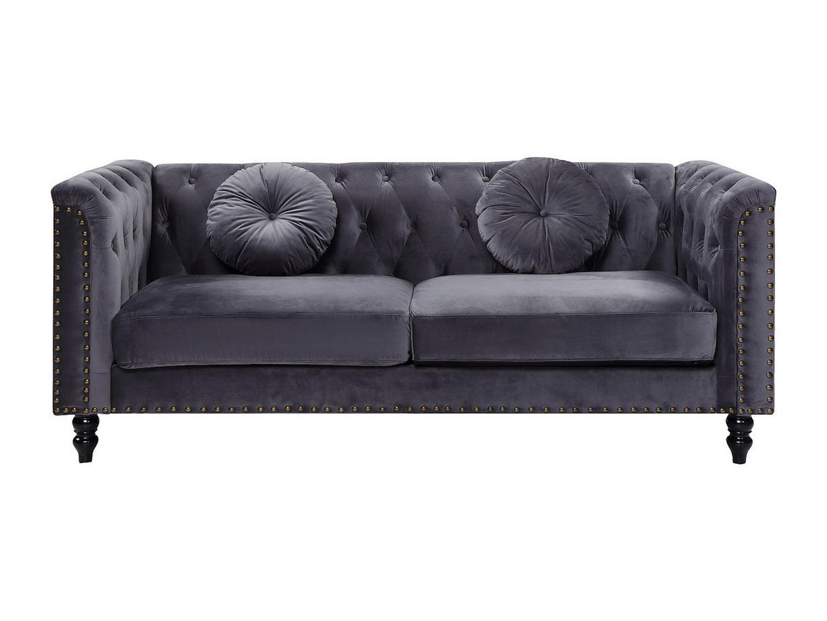 COUCHGARNITUR - 5 Personen - samt - anthrazitgrau Turner - Anthrazit, Textil (163/79/77cm) - Vente-Unique