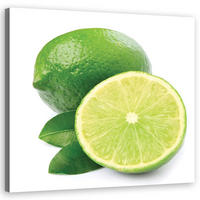 WANDBILD limette obst - Grün, Textil (50/50cm) - Feeby