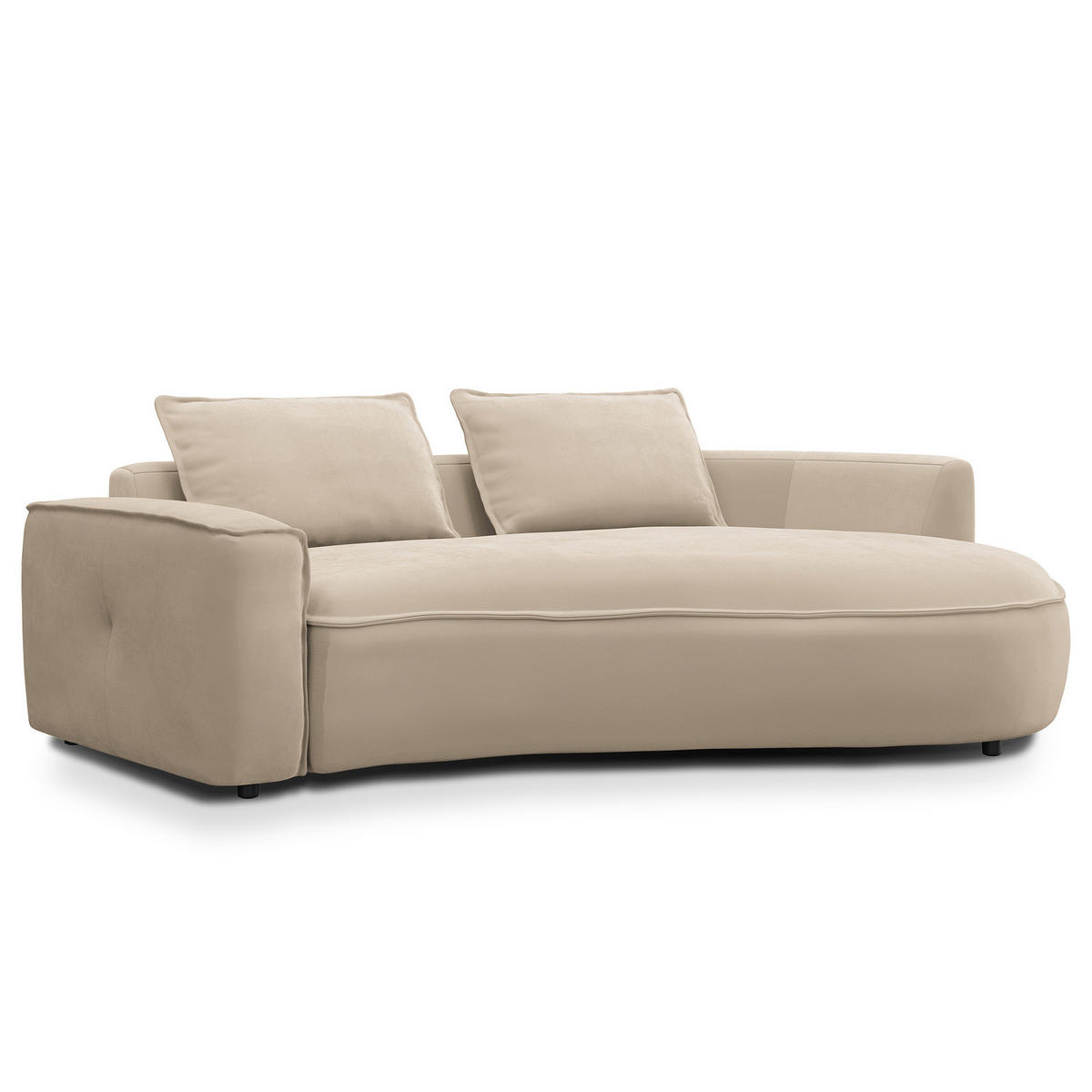 2,5-SITZER SOFA - Beige, Textil (217/82/156cm) - home24