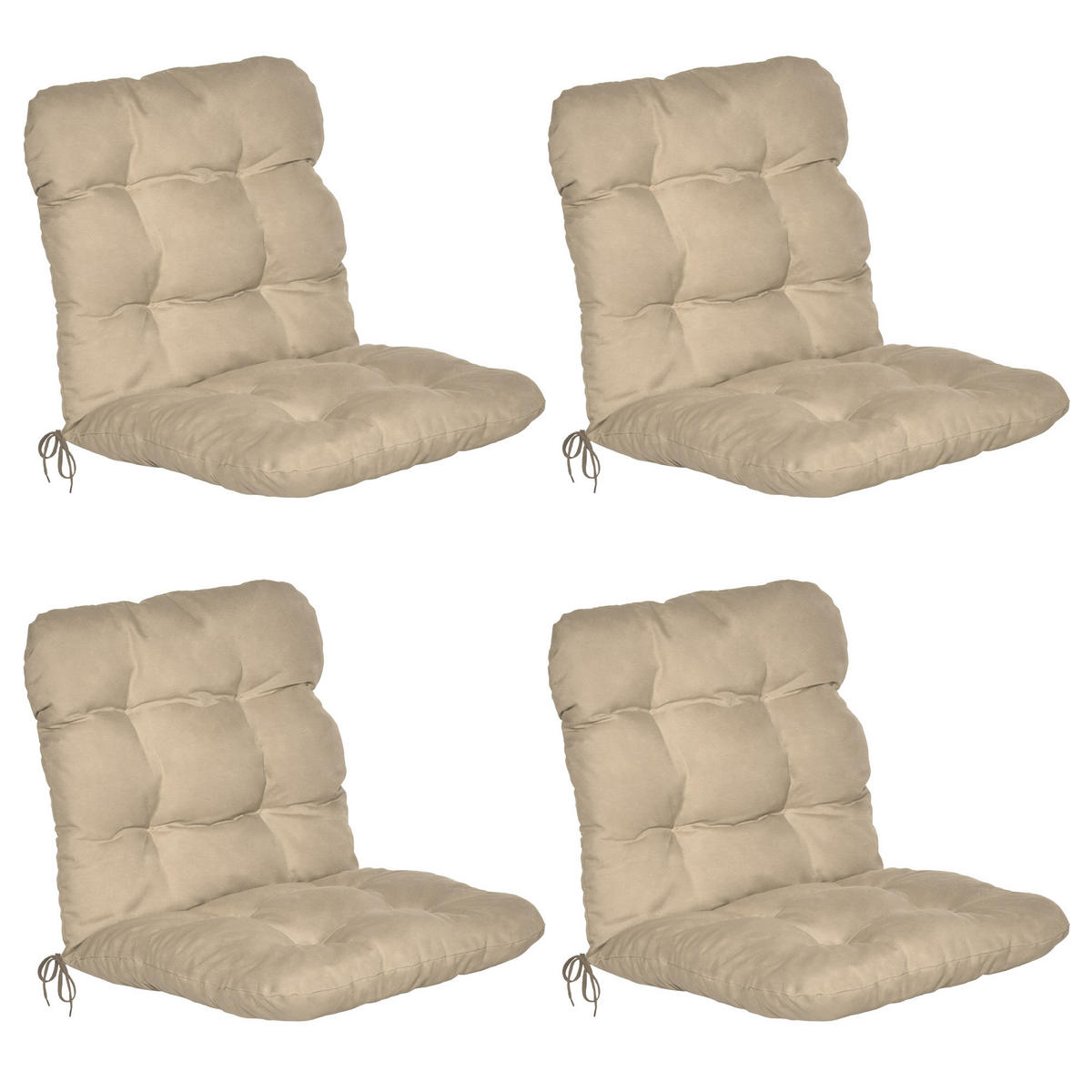 NIEDERLEHNERAUFLAGE Flair NL 100/50/8cm Natur (4tlg) - Naturfarben, Textil (50/8/100cm) - Beautissu 