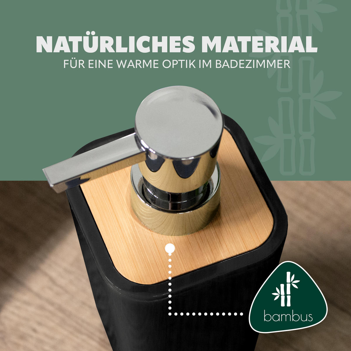 SEIFENSPENDER 320 ml CALVI, schwarz - Schwarz, Kunststoff (7.4/16.5/7.4cm) - bremermann