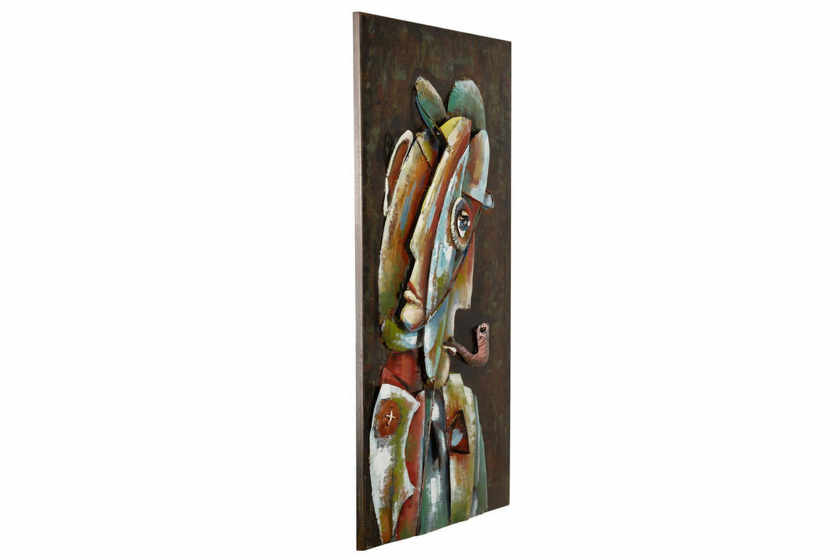 METALLBILD Bunt 60/90 cm - Multicolor, Metall (4.2/90cm) - KUNSTLOFT